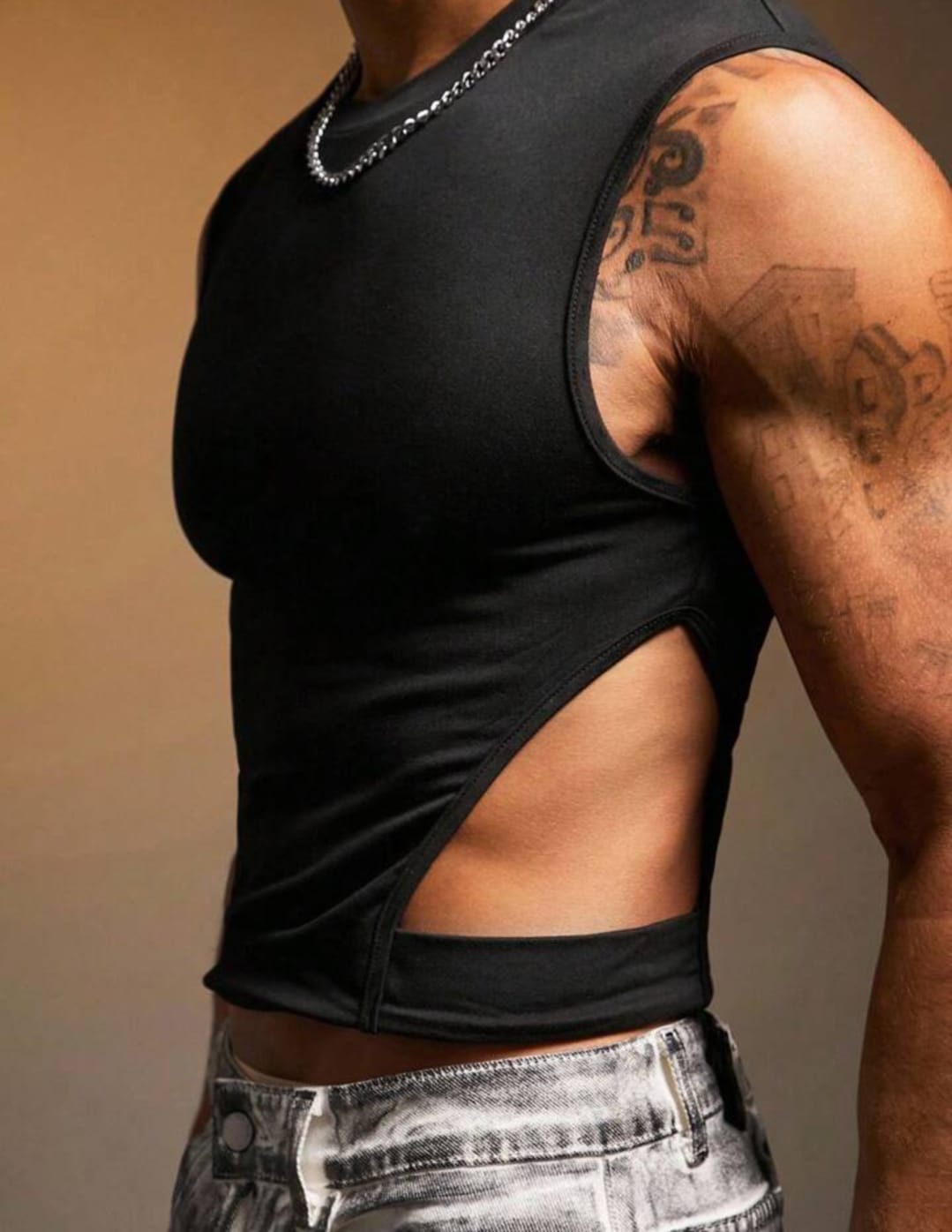 Eclipse Side-Cut Crop Tank Top